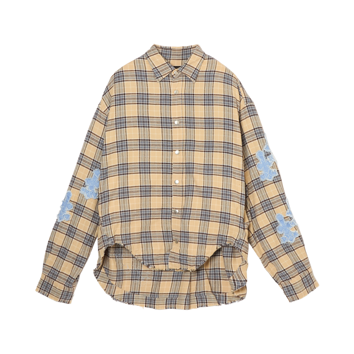 Denim Patch Check Shirts
