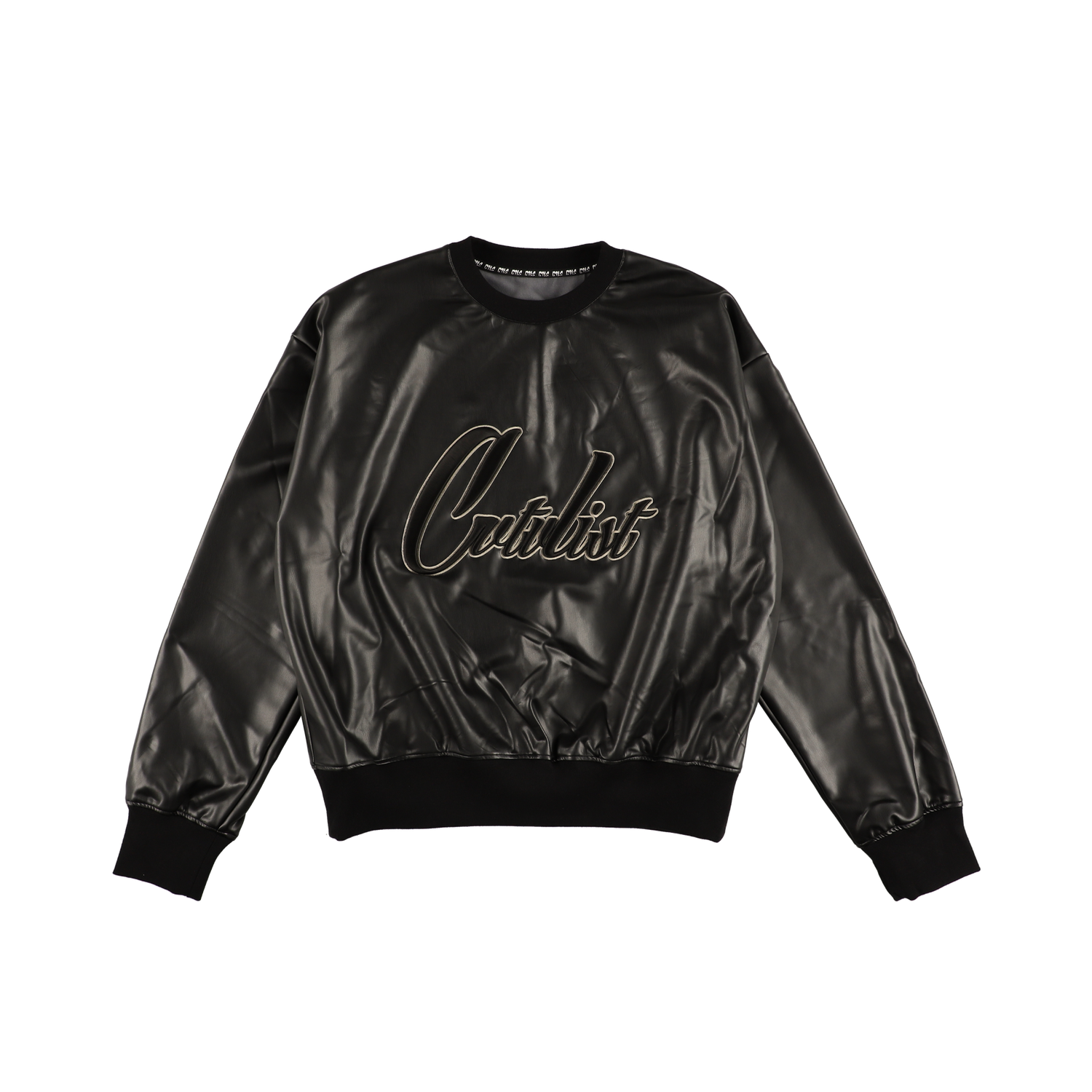 Leather Crewneck