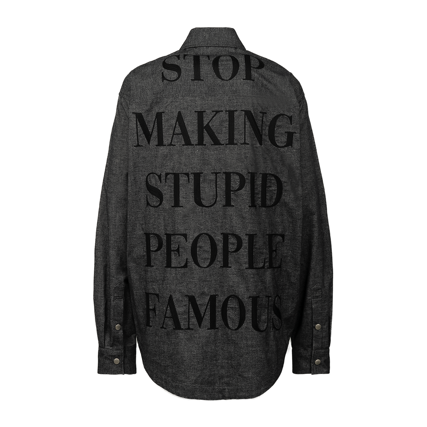 Stupid People Embroidery Shirt