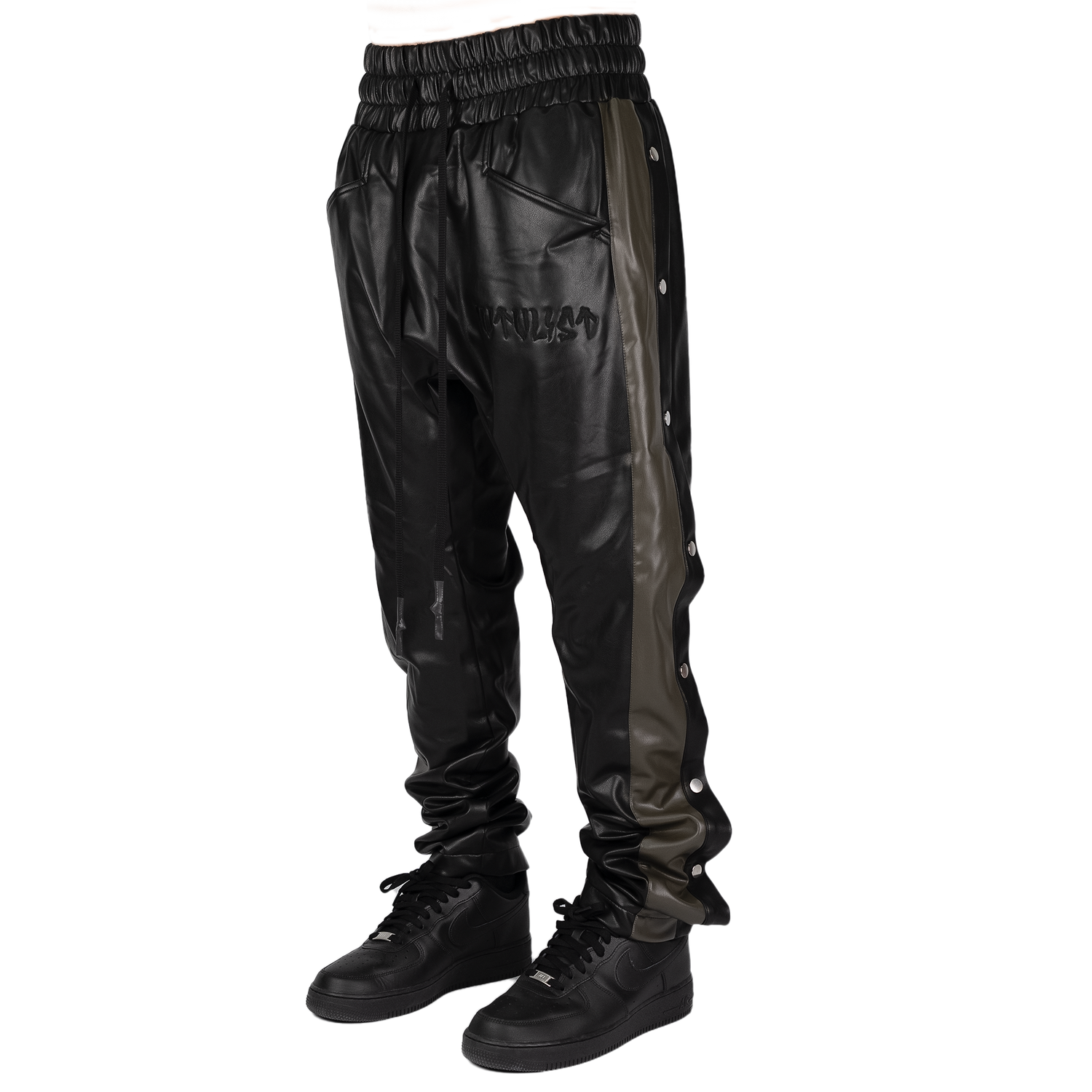 Leather Sidesnap Pants