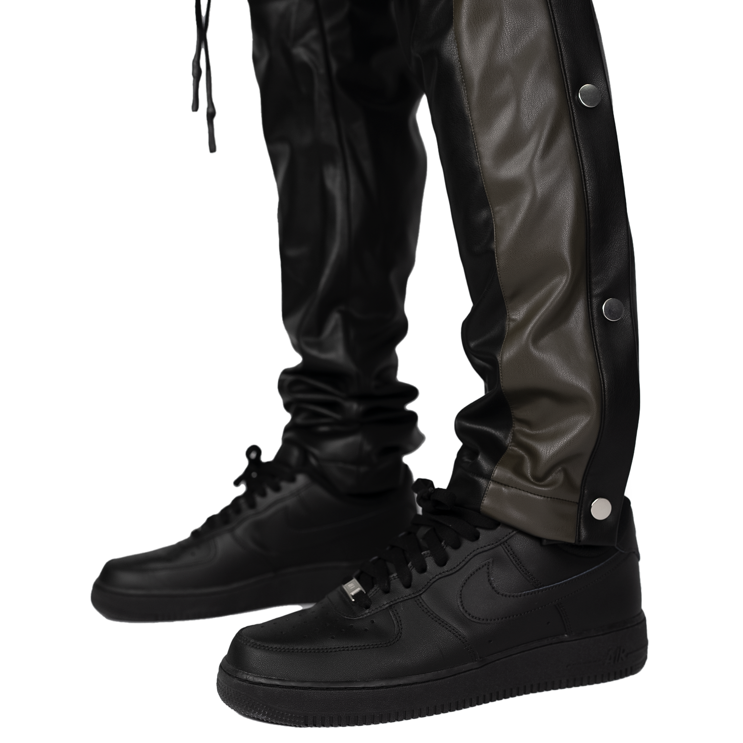 Leather Sidesnap Pants