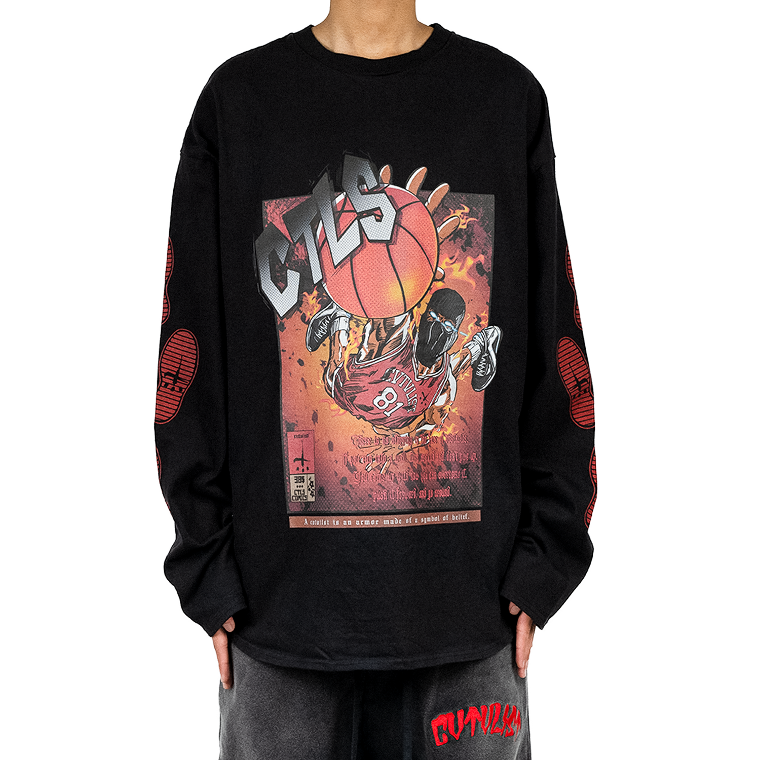 Basket Ball Comics Longsleeve Tee