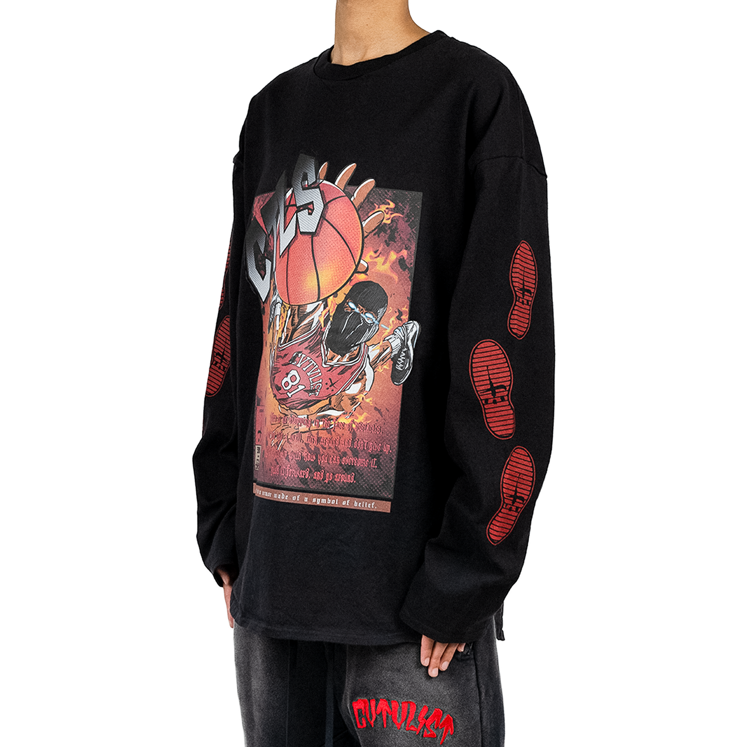 Basket Ball Comics Longsleeve Tee