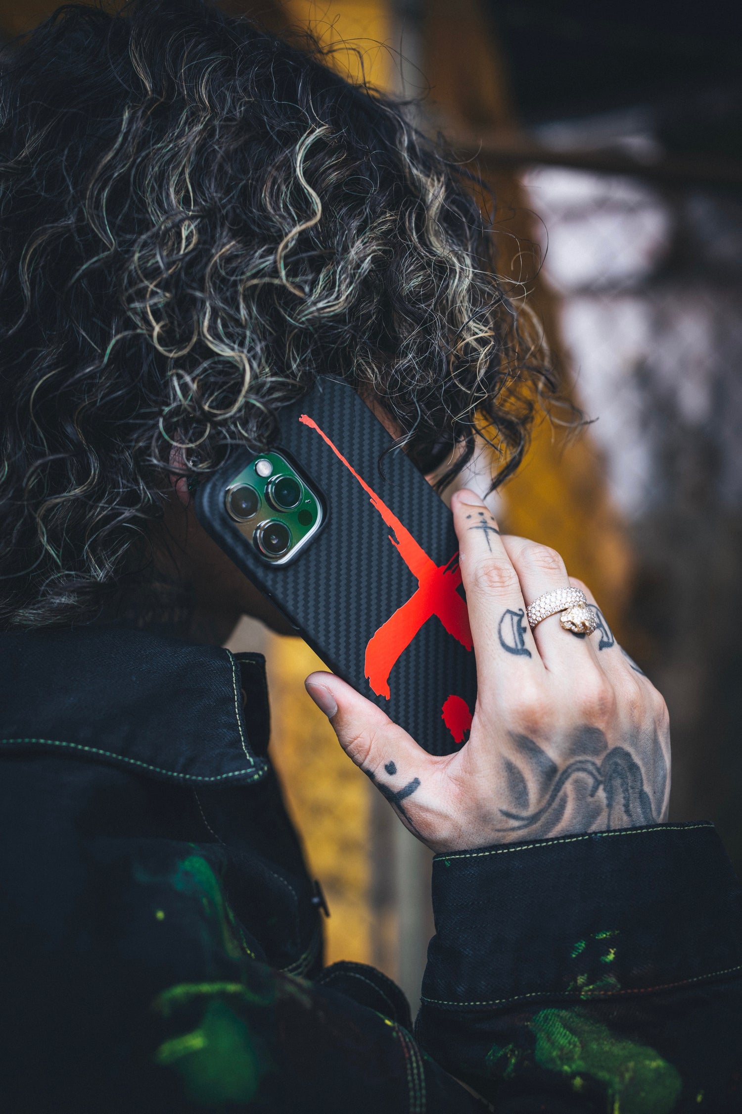 Big Cross Carbon iPhone Case for 13 Pro Max