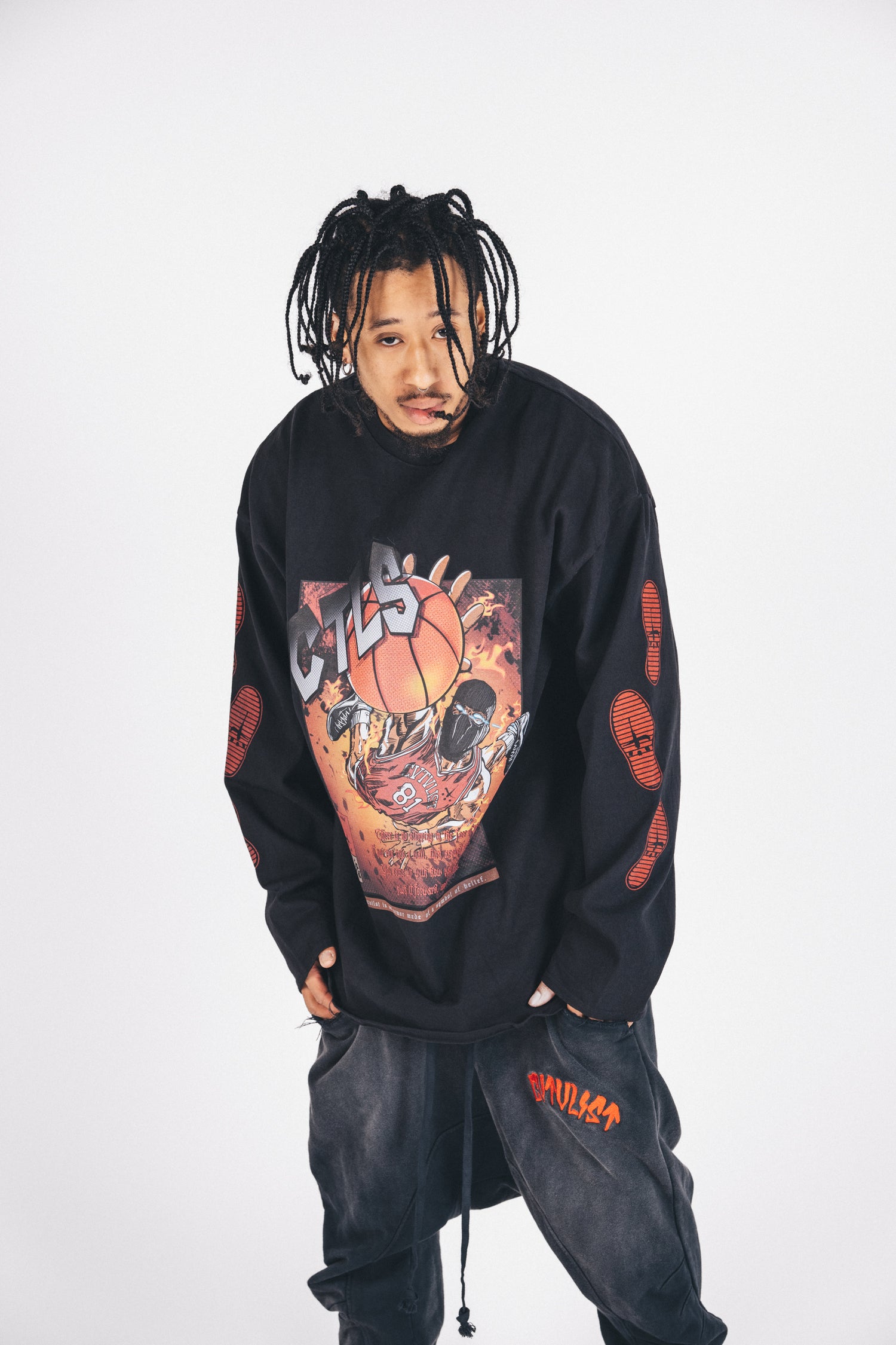 Basket Ball Comics Longsleeve Tee