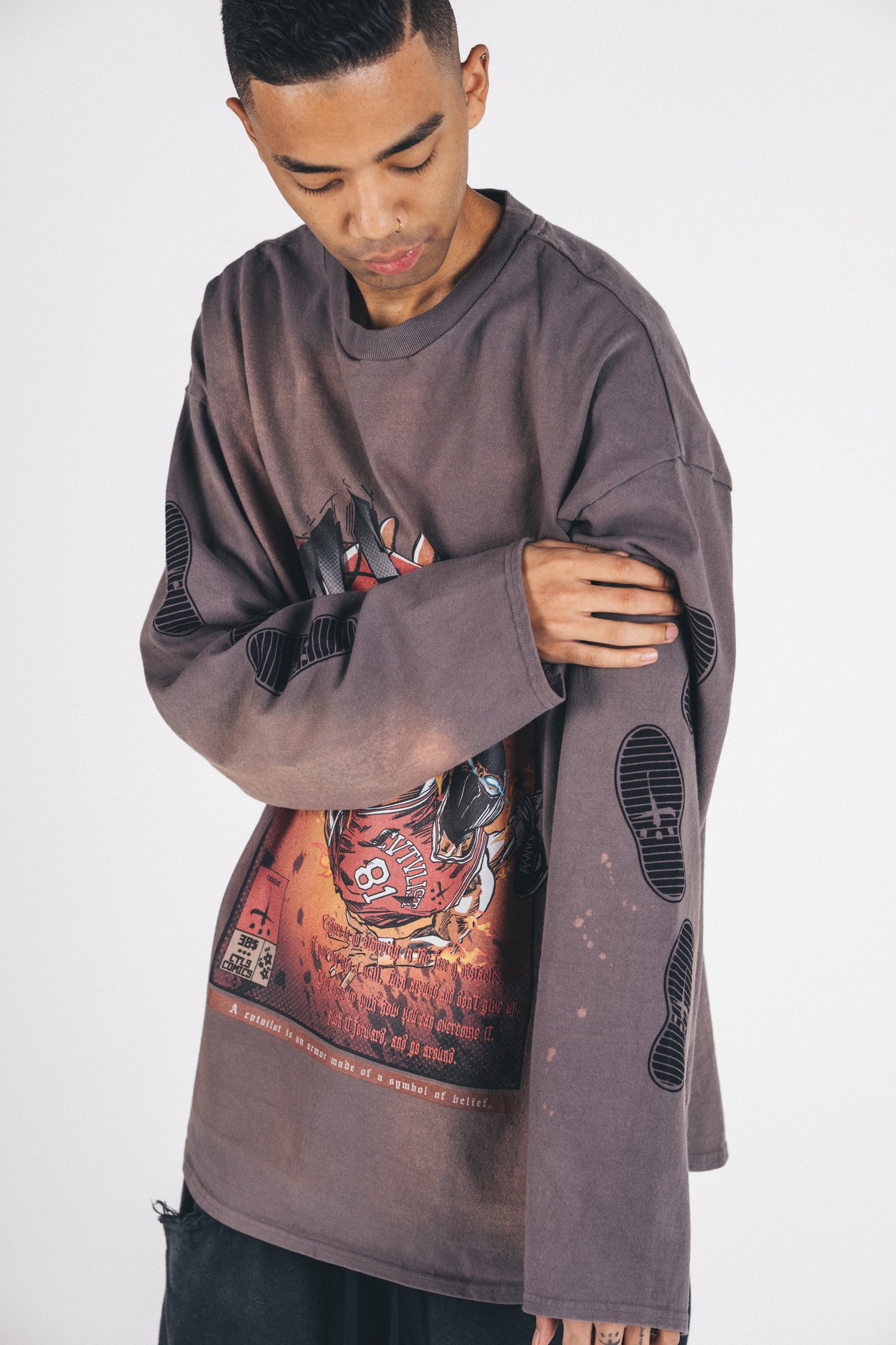Basket Ball Comics Longsleeve Tee