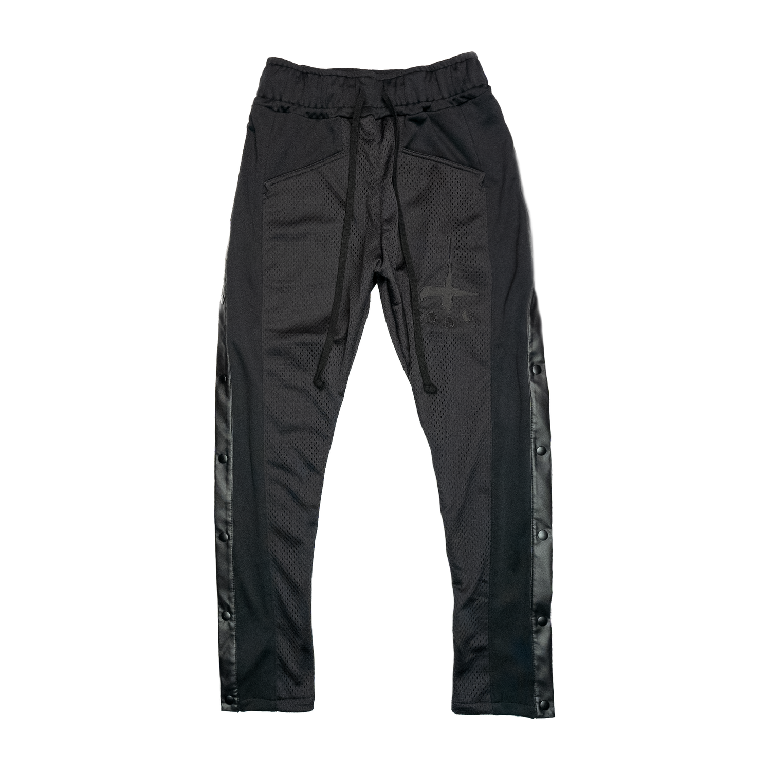 Vegan Leather Side Snap Pants