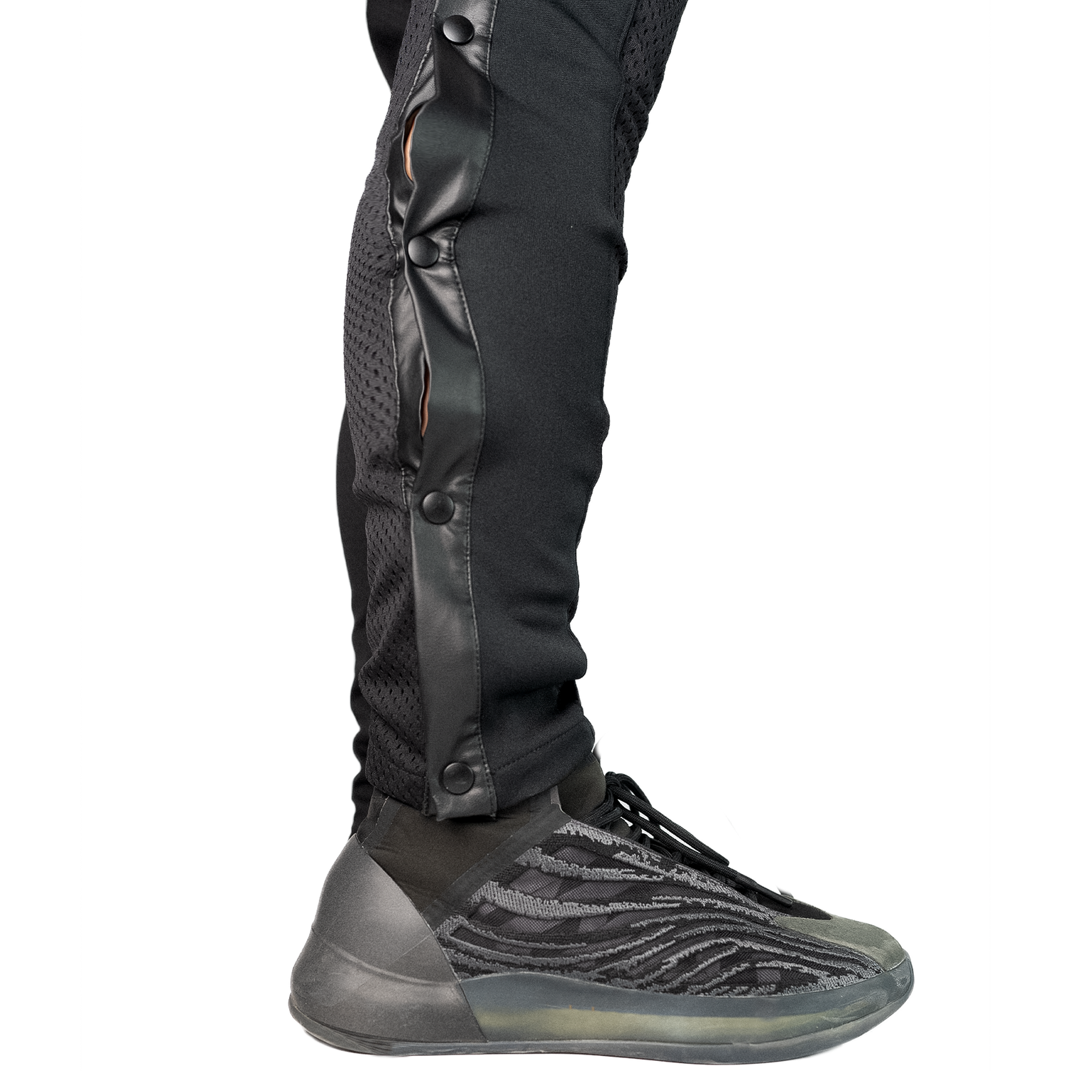 Vegan Leather Side Snap Pants