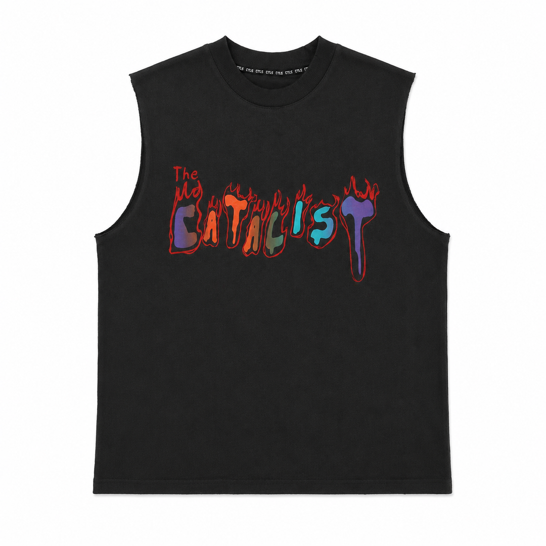 Sleeveless Tee ’BURNED THE CATALIST’ image 1