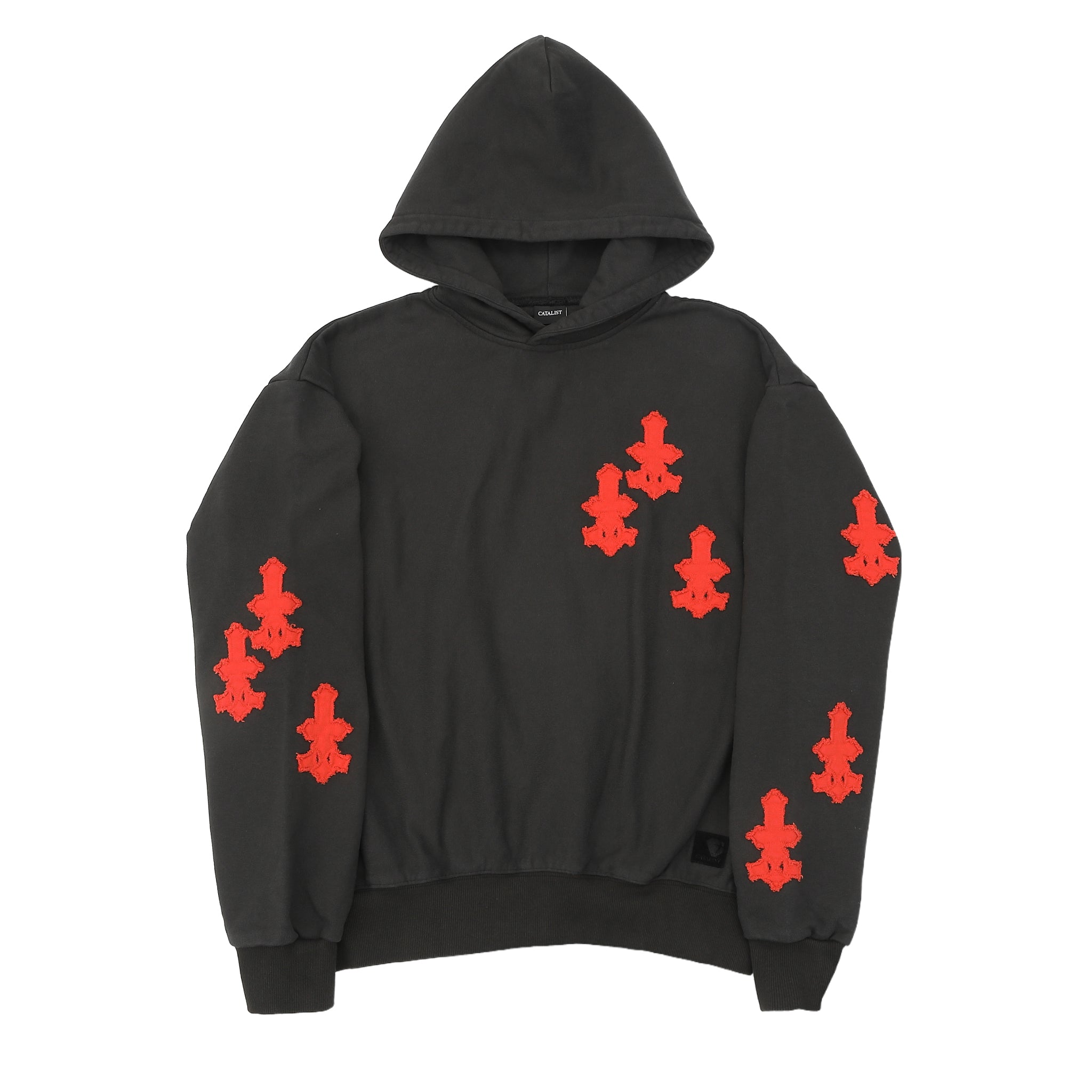 CROSS PATCHED SWEAT HOODIE