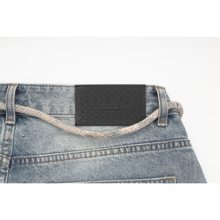 BIG LOGO PATCH DENIM SHORTS image 4