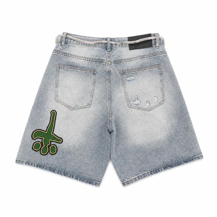 BIG LOGO PATCH DENIM SHORTS image 11