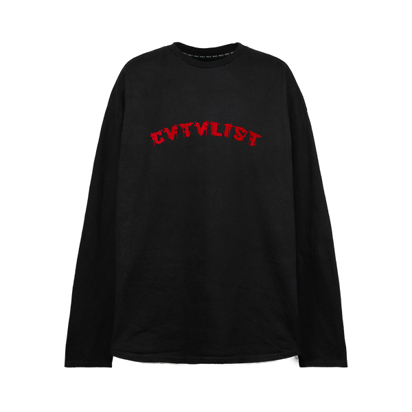 cvtvlist usual TEE 初期 黒赤 3D刺繍 ノースリーブ CTLS TOPS cvtvlist usual TEE 初期 黒赤 3D刺繍 ノースリーブ CTLS TOPS