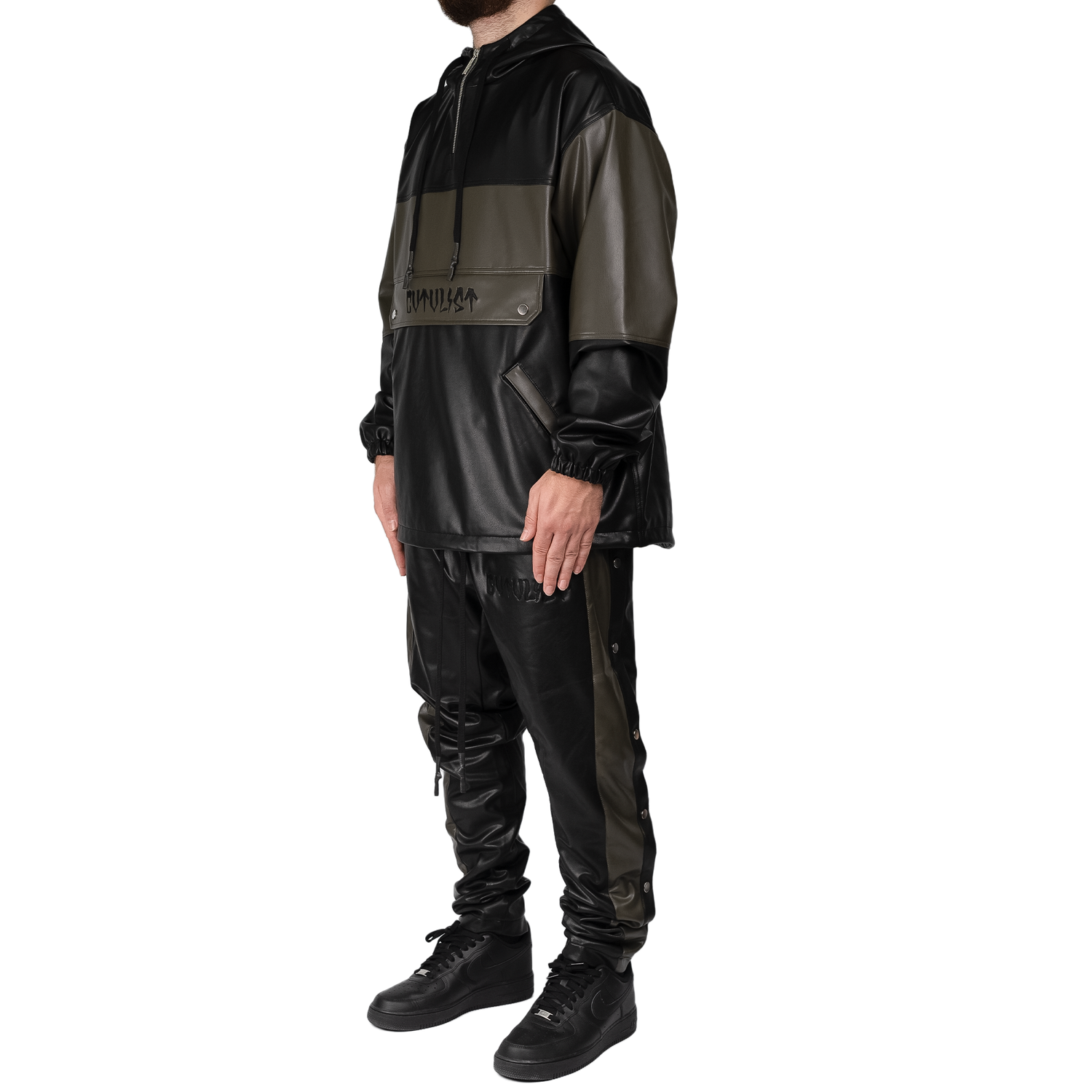 Leather Sidesnap Pants