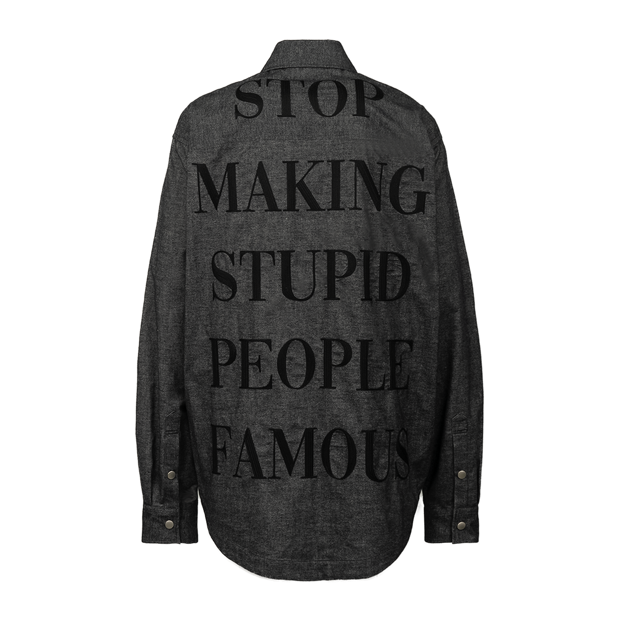 Stupid People Embroidery Shirt
