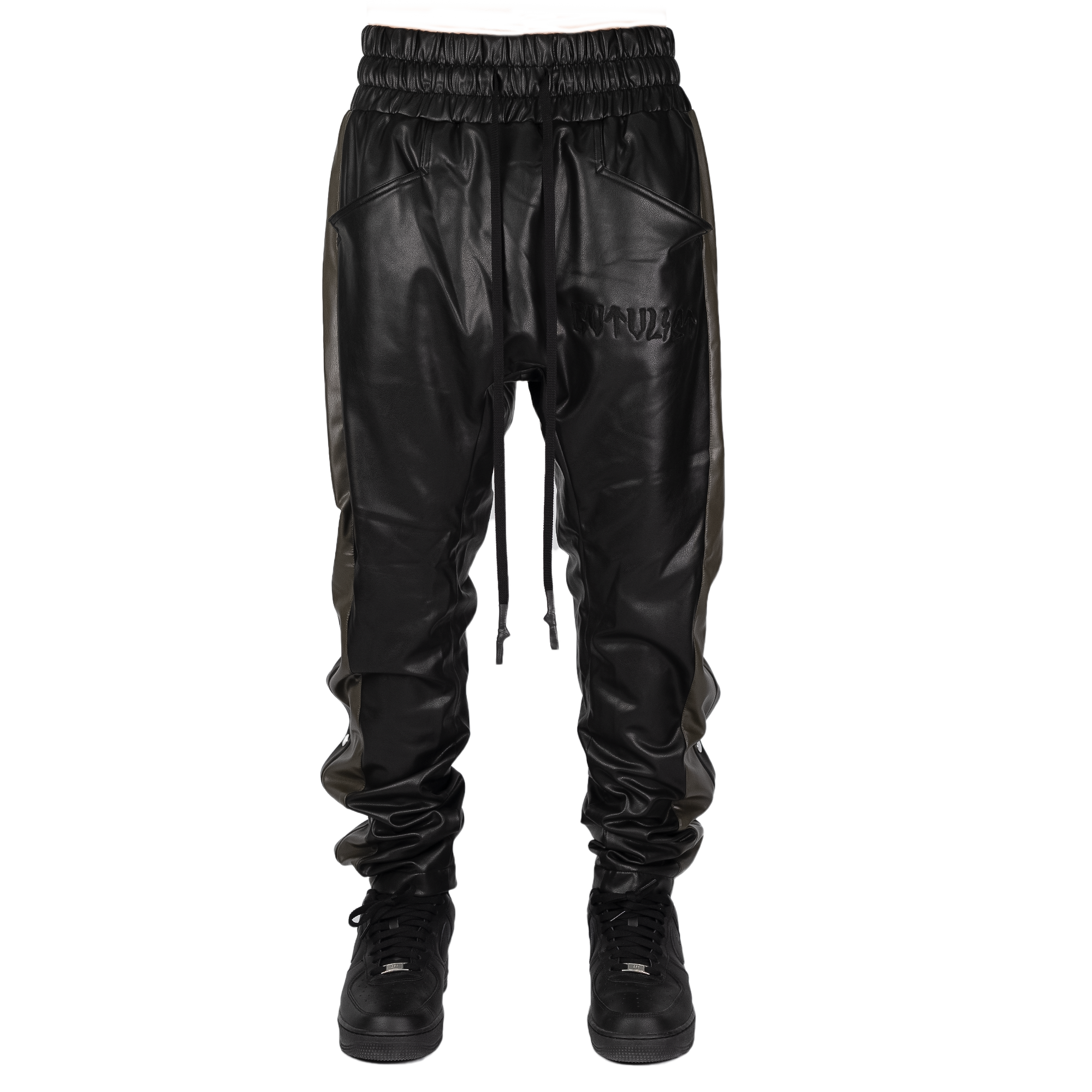 Leather Sidesnap Pants