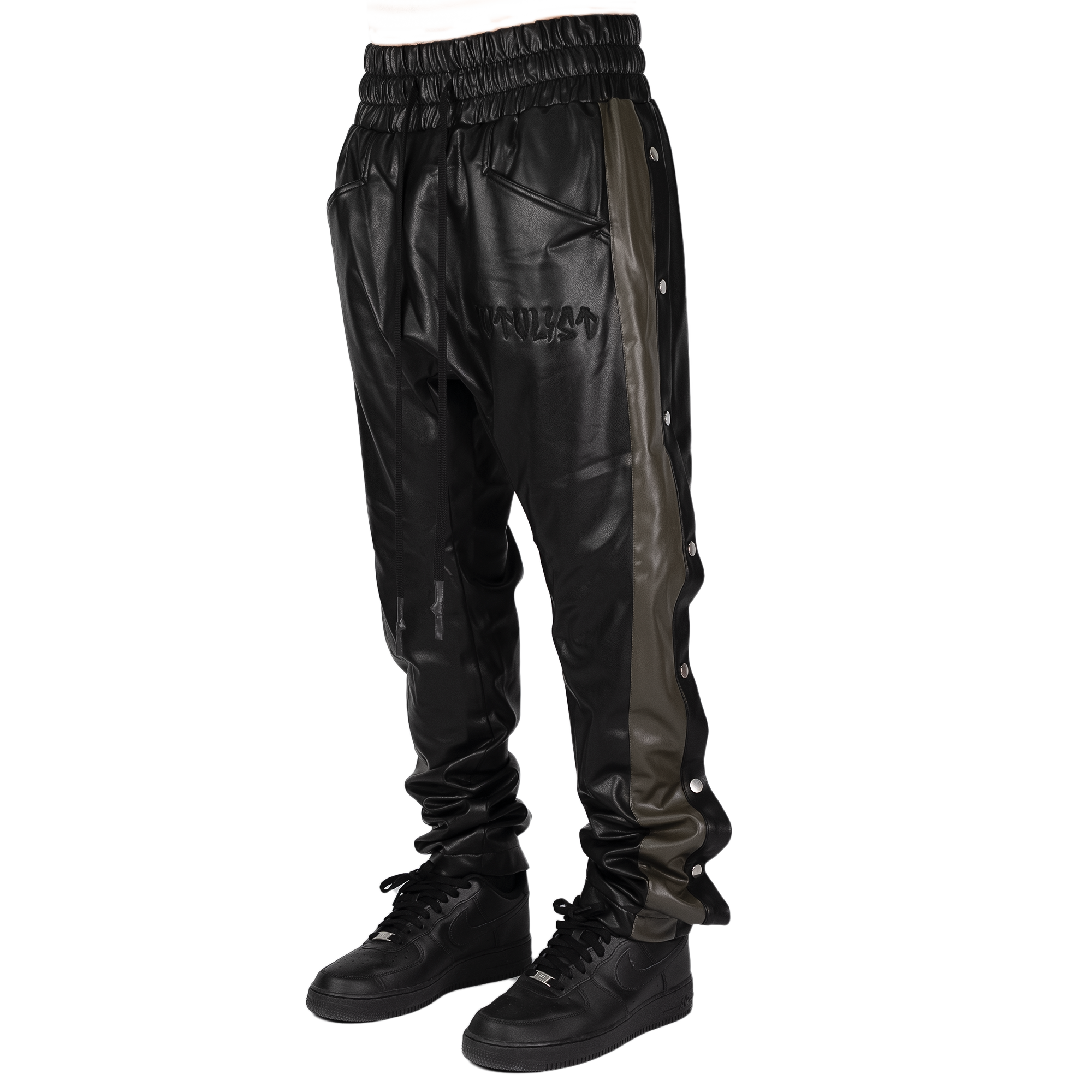 Leather Sidesnap Pants