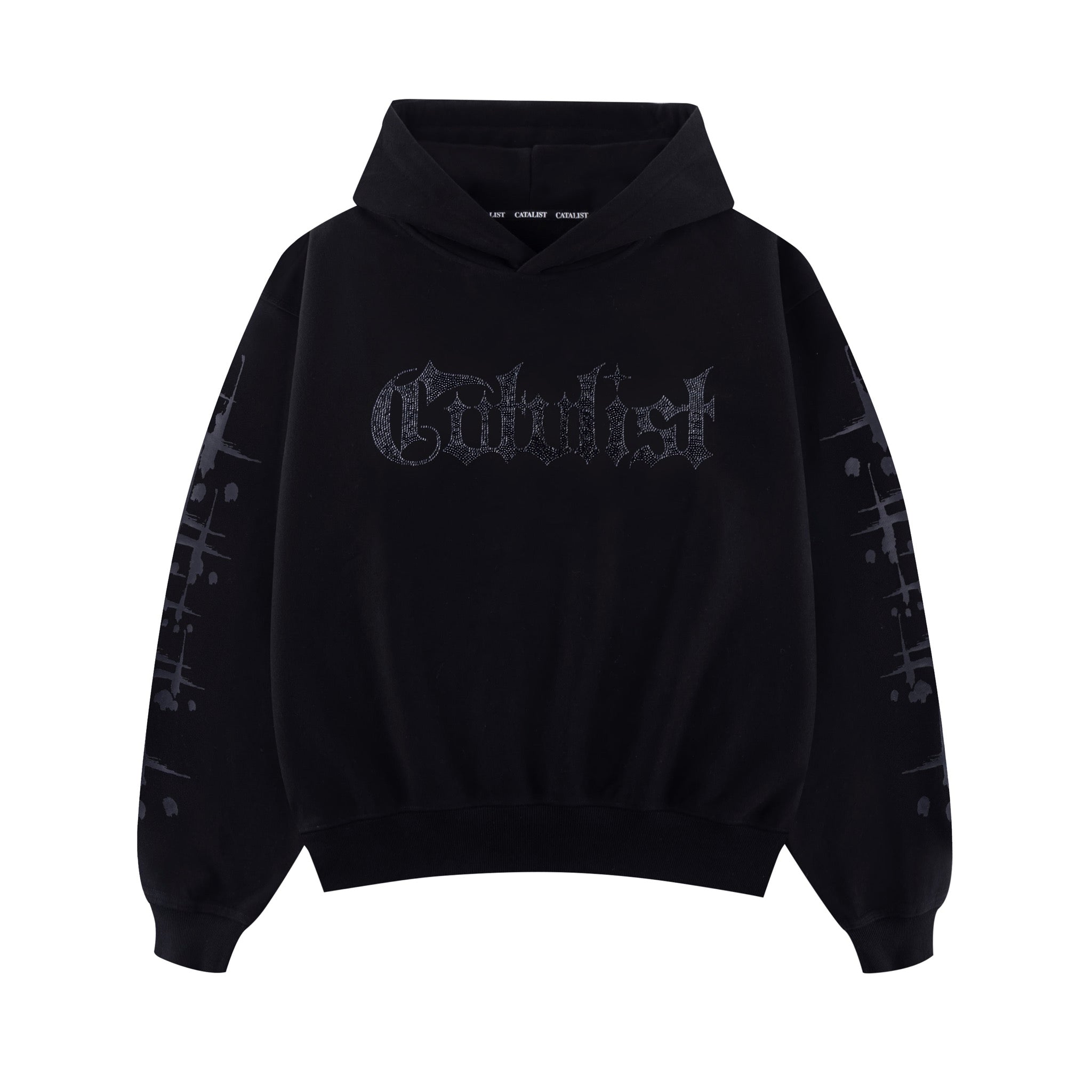 RHINESTONE LOGO HOODIE