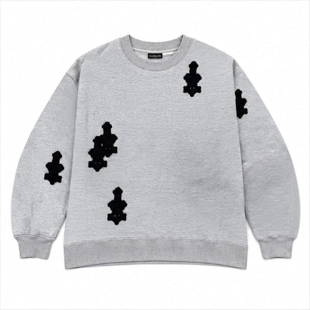 CROSS PATCHED SWEAT SHIRT
