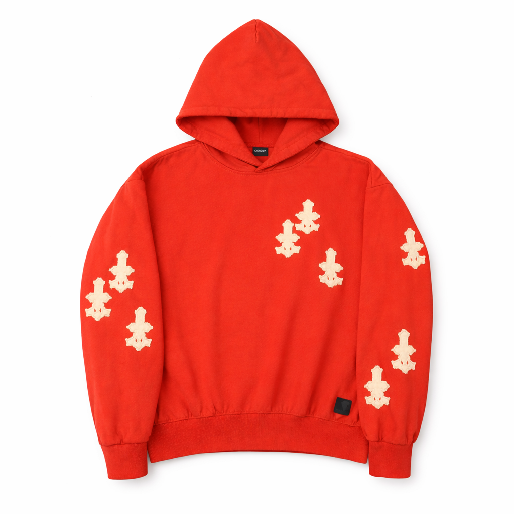 CROSS PATCHED SWEAT HOODIE