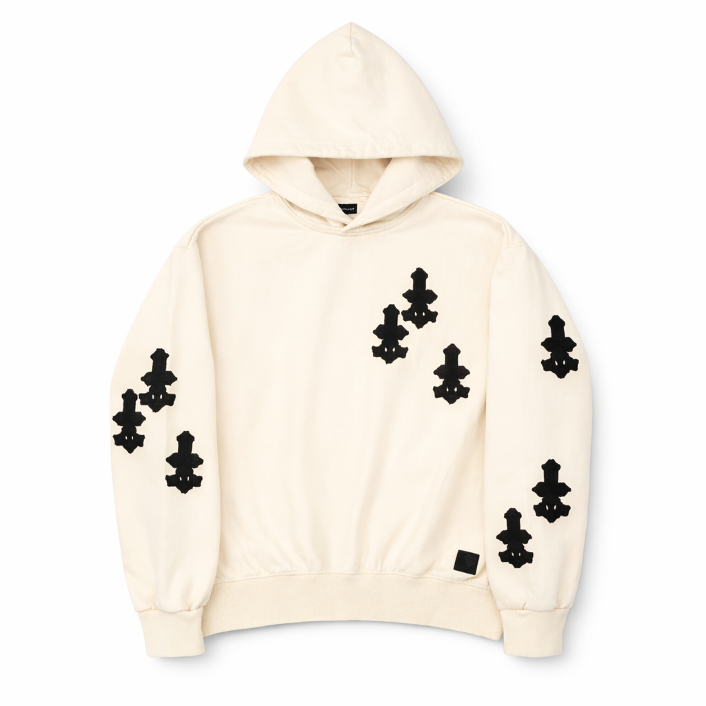 CROSS PATCHED SWEAT HOODIE