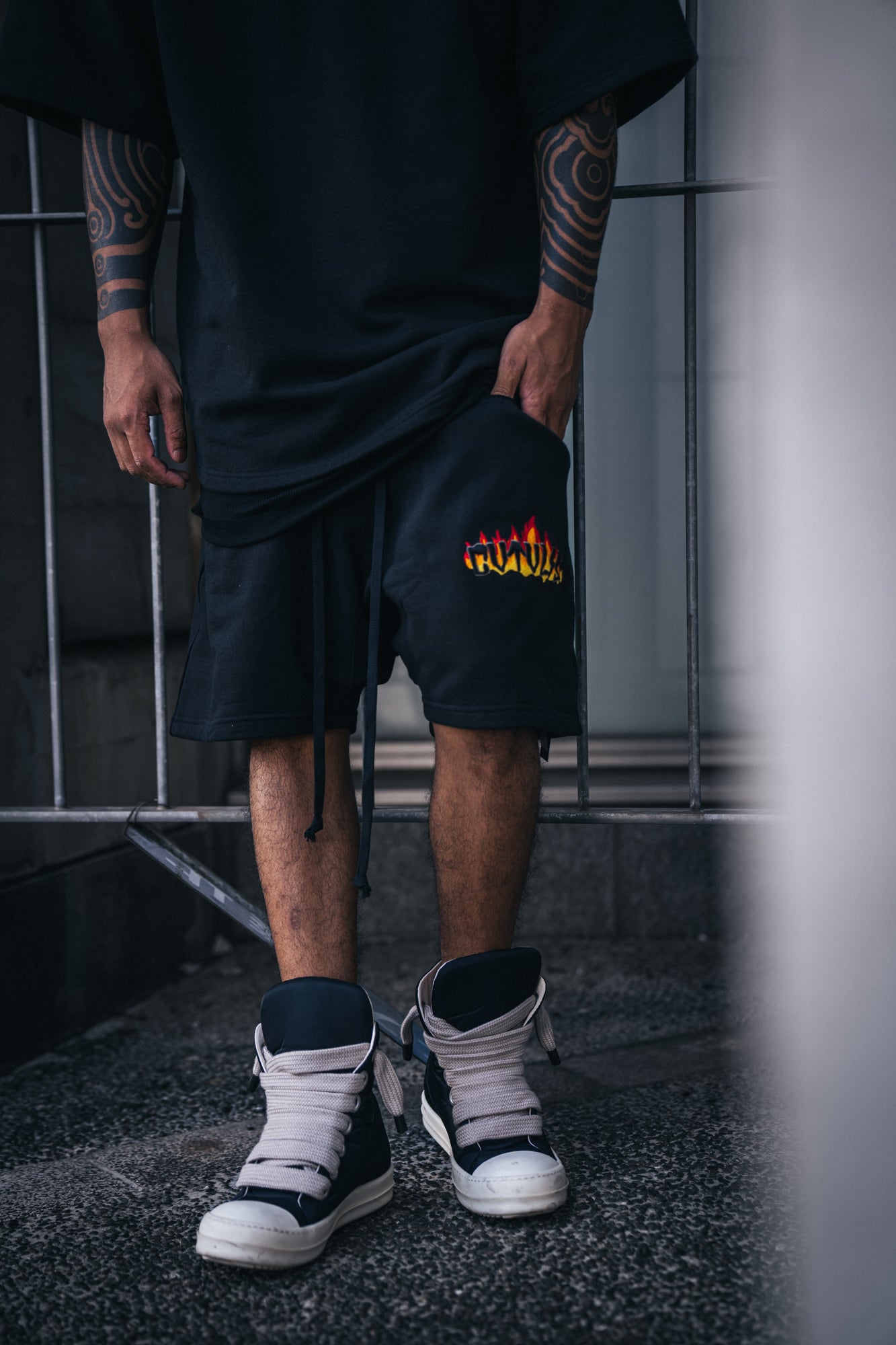 Usual Fire Logo Shorts