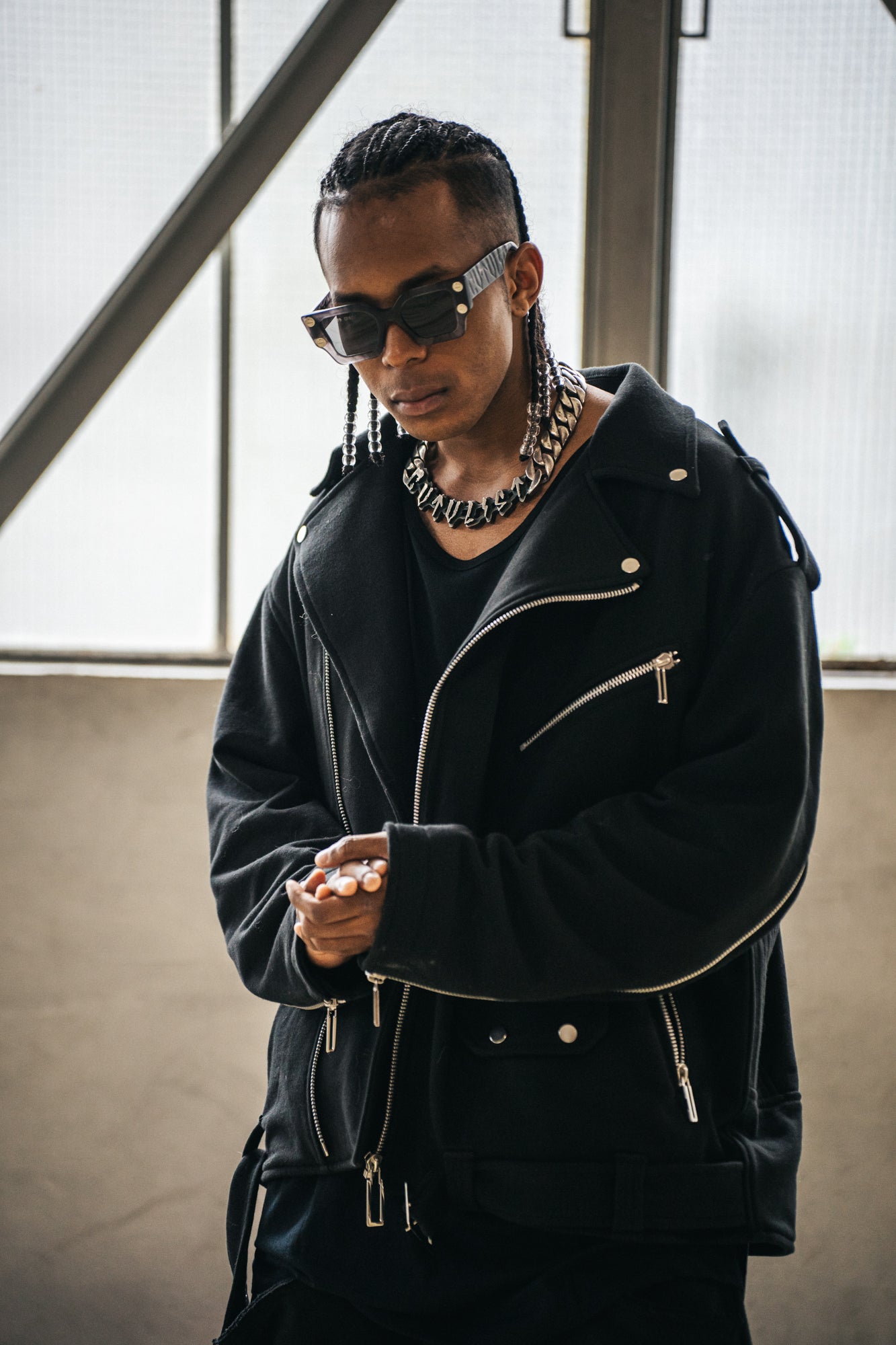ジャケット・アウター CVTVLIST CUT&SEW RIDERS JACKET Cut&Sew Riders Jacket