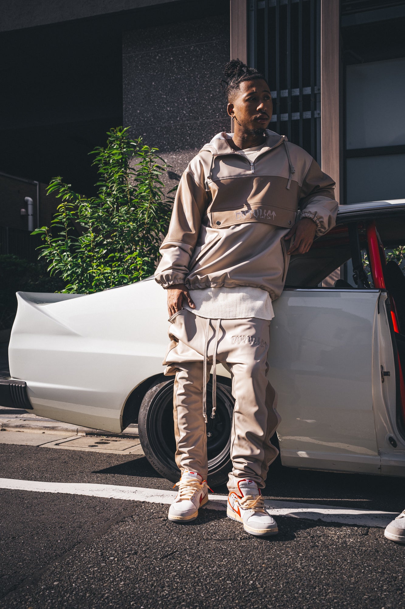 Leather Sidesnap Pants