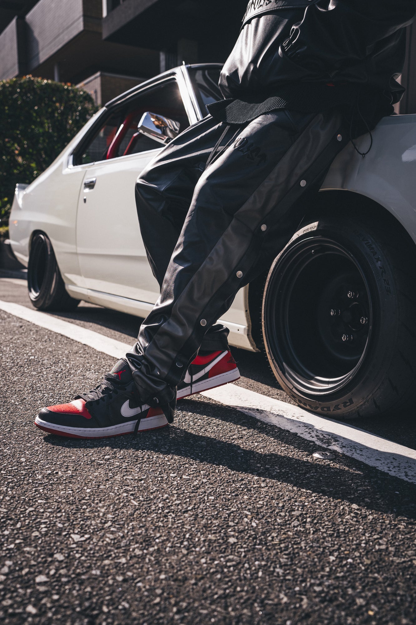 Leather Sidesnap Pants