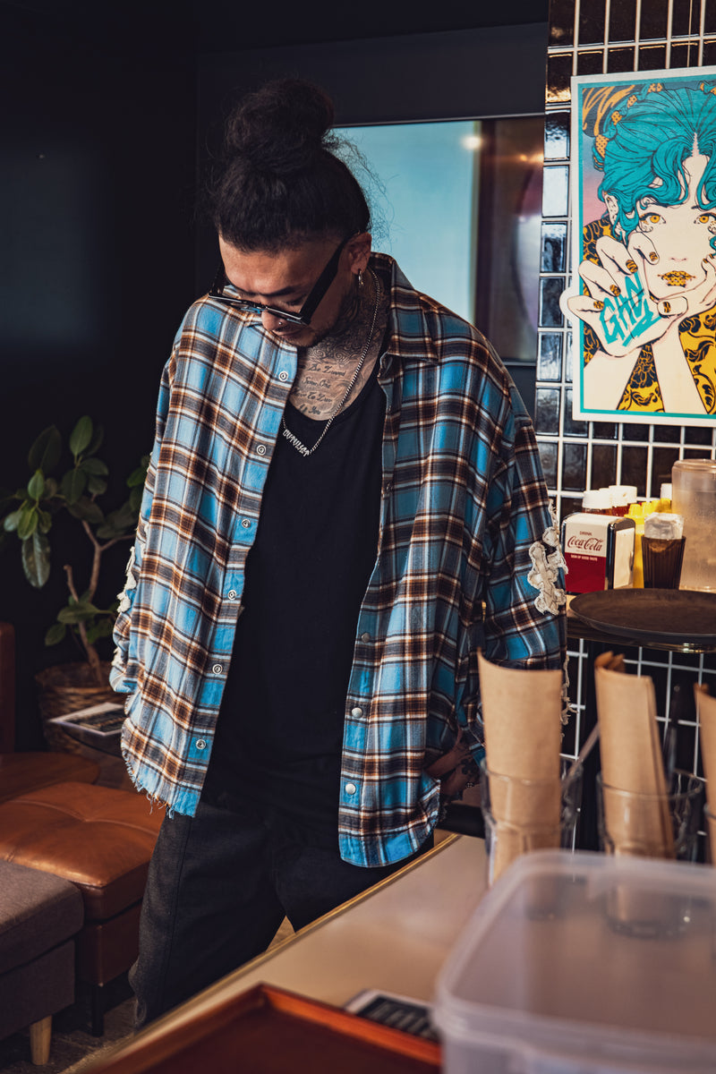 CTLS | Denim Patch Check Shirts