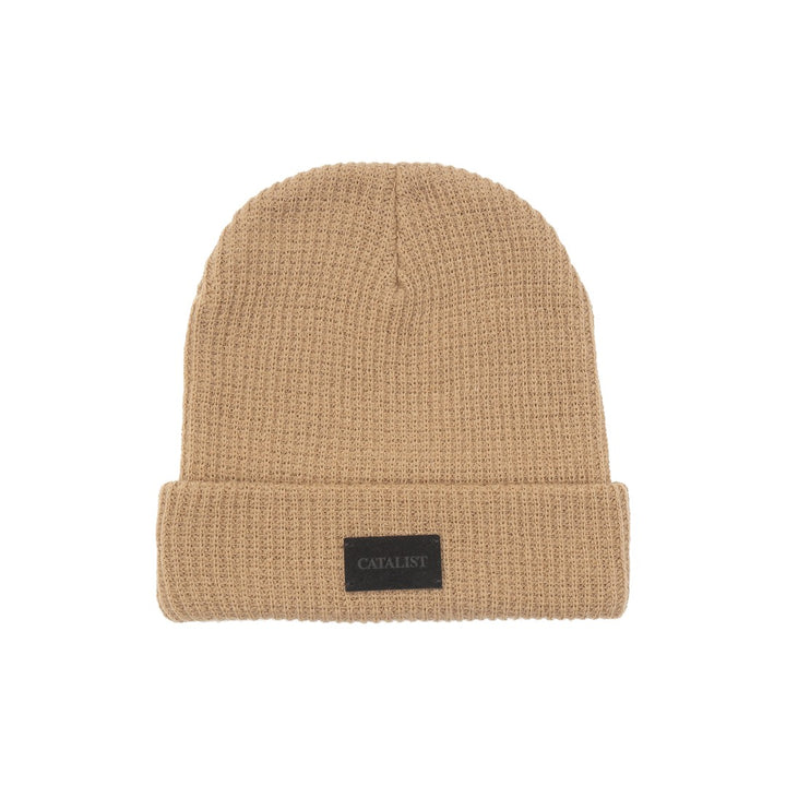 CATALIST RUBER LOGO BEANIE BEIGE back