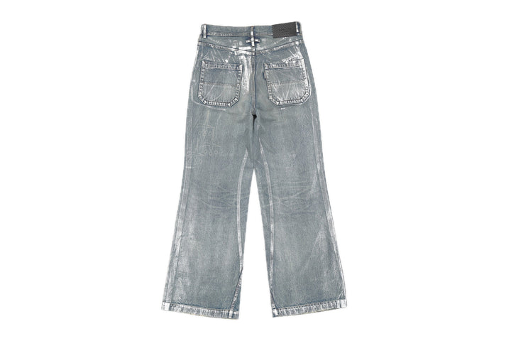 BOWL LEGGED PANTS 'GLOSSY DENIM' – INDIGO – 背面 (IMG_0079.JPG)