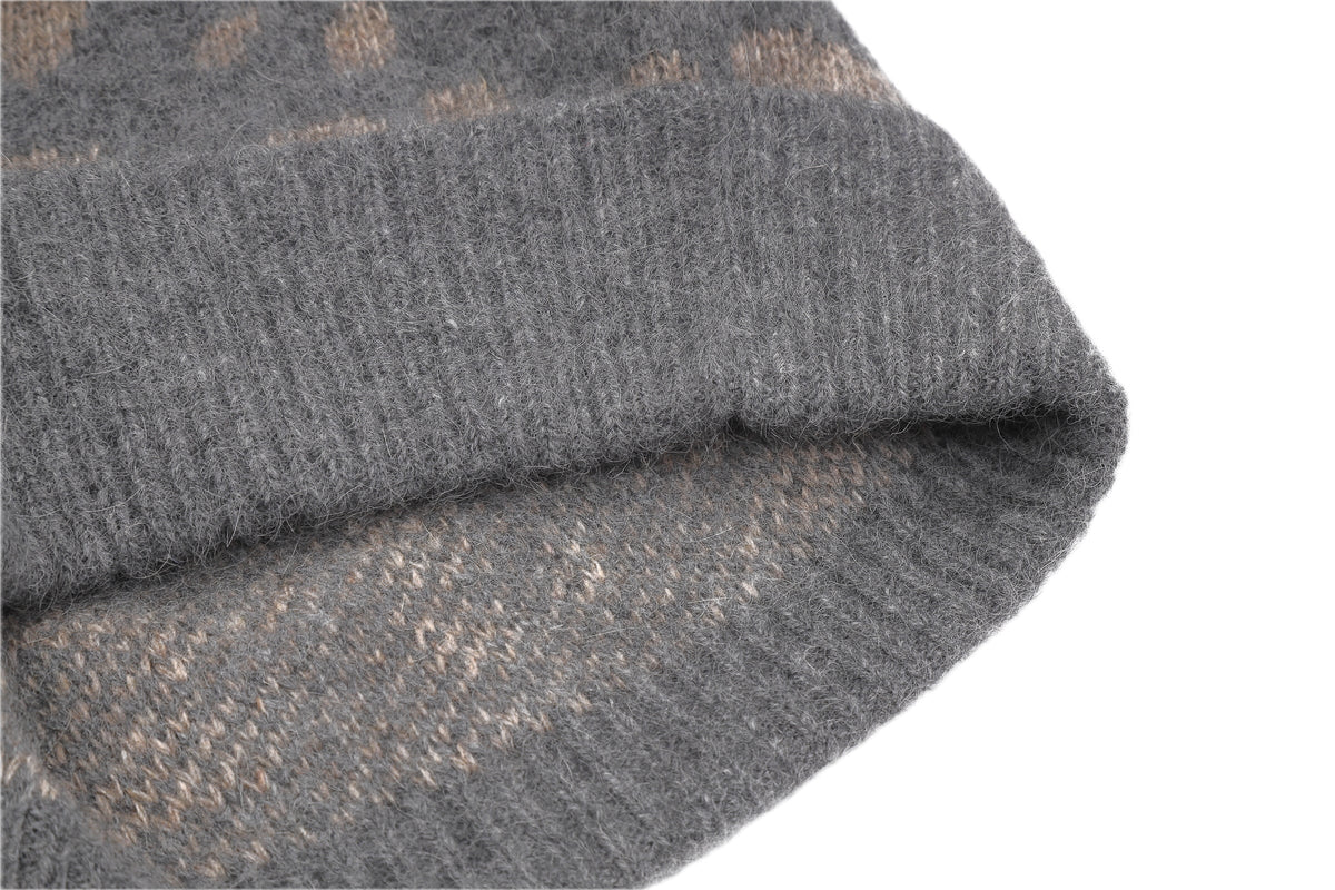 LEOPARD KNIT CAP – GRAY – 折返し・内側 (IMG_0010.JPG)