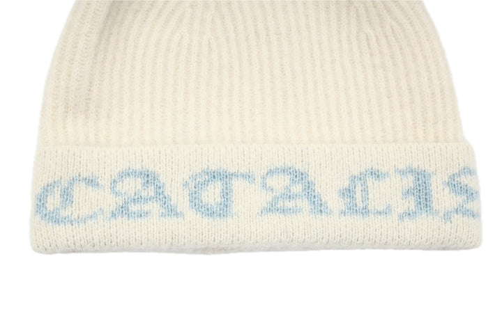 LOGO KNIT CAP – WHITE – ロゴディテール (IMG_0023.JPG)