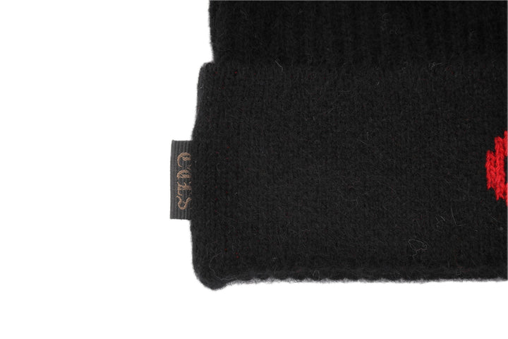 LOGO KNIT CAP – BLACK – サイドタグ (IMG_0034.JPG)