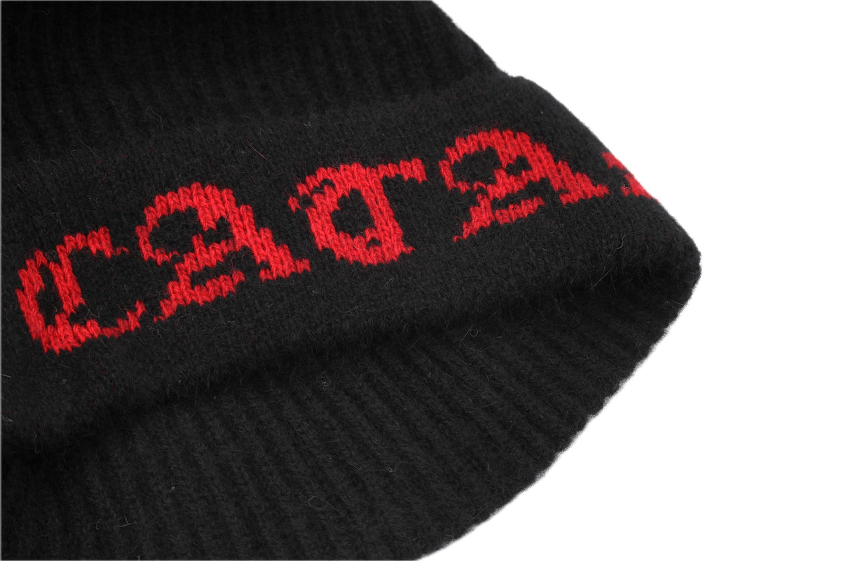 LOGO KNIT CAP – BLACK – 折返し・内側 (IMG_0035.JPG)