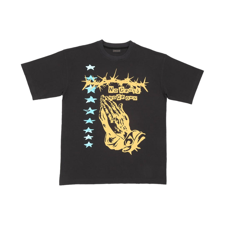 CATALIST TEE 'PRAY TO GOD' CHARCOAL front