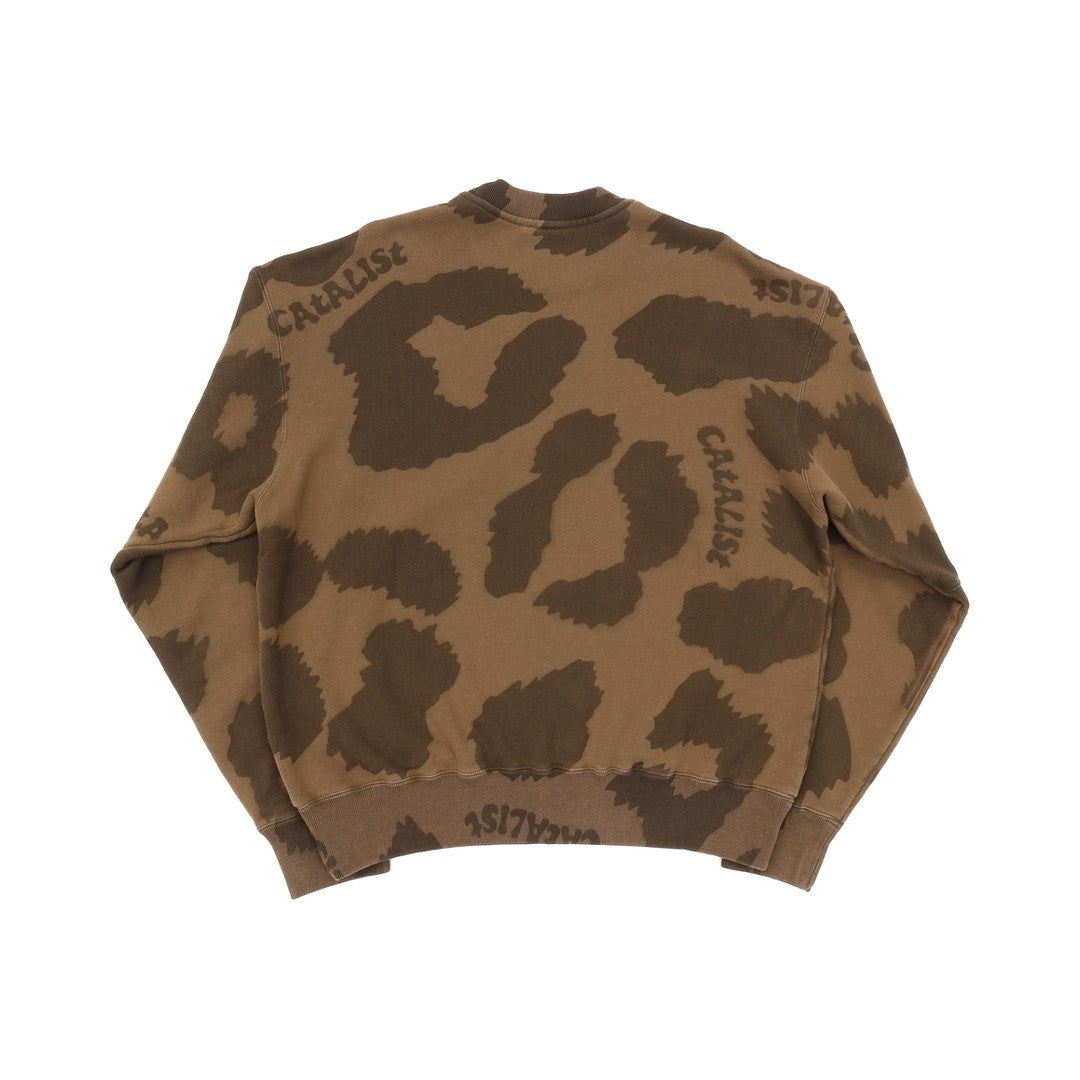 CATALIST COMMON SWEAT SHIRT 'LEOPARD' BEIGE back