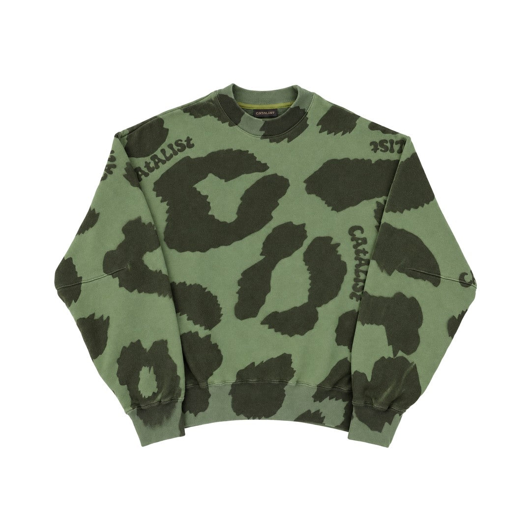 CATALIST COMMON SWEAT SHIRT 'LEOPARD' KIWI front