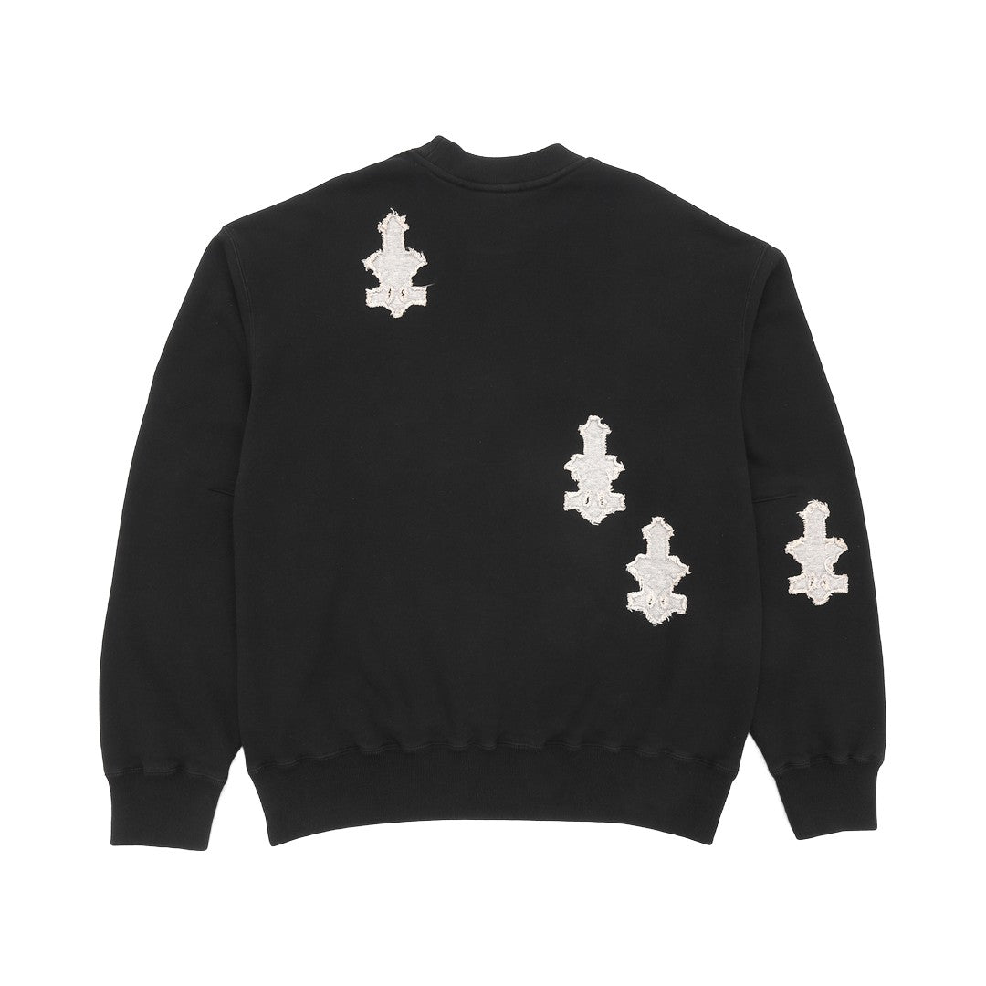 CATALIST CROSS PATCHED SWEAT SHIRT BLACK back alternate view
