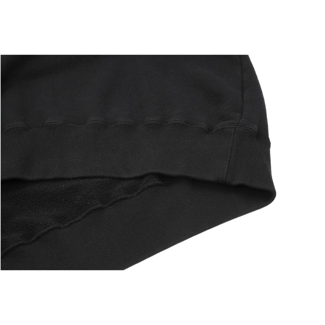 CATALIST CROSS PATCHED SWEAT SHIRT BLACK hem detail
