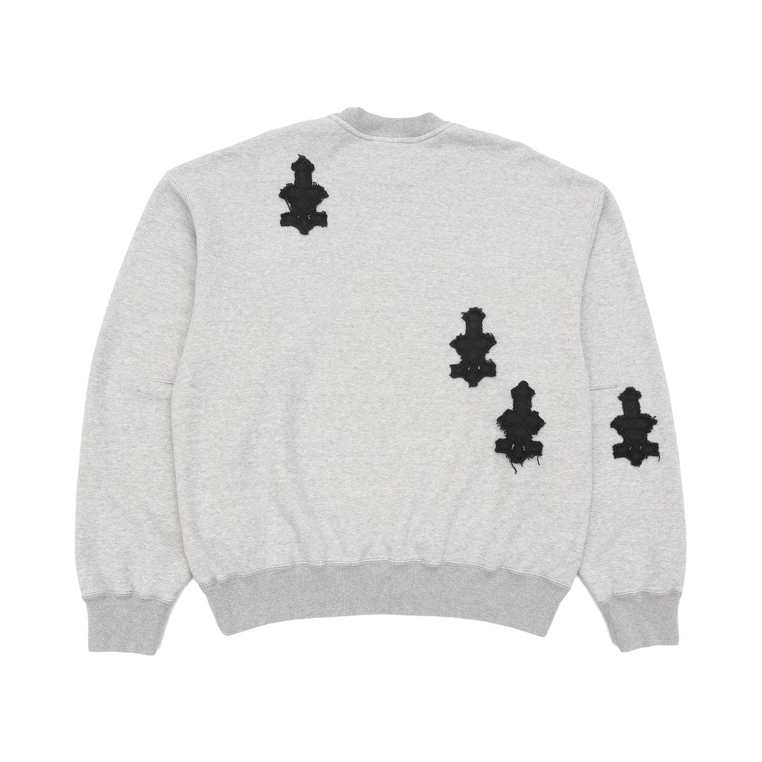 CATALIST CROSS PATCHED SWEAT SHIRT GRAY back alternate view