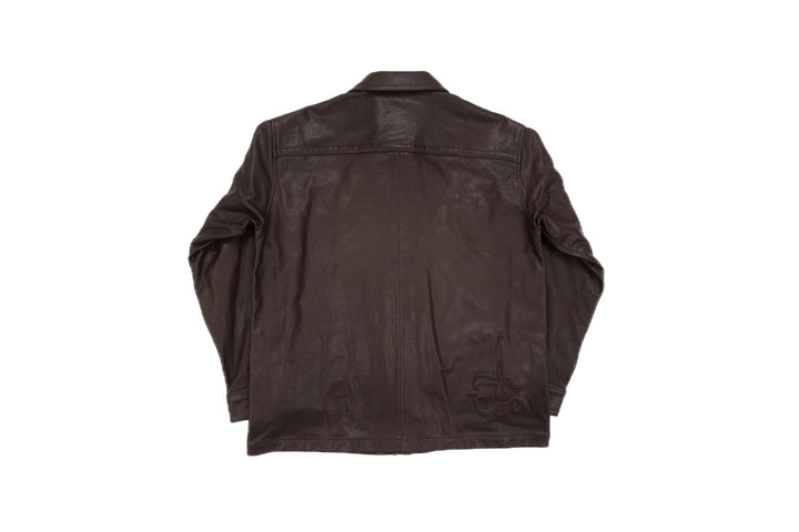 LEATHER WORK JACKET – CHOCO – 背面 (IMG_0092.JPG)