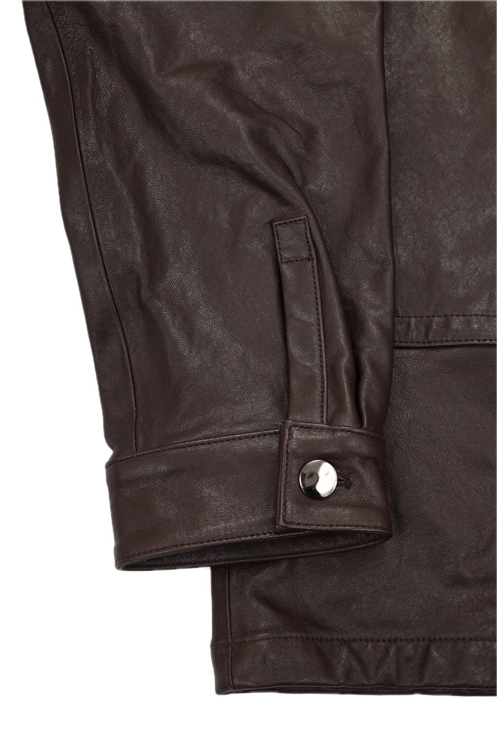 LEATHER WORK JACKET – CHOCO – 袖口 (IMG_0094.JPG)