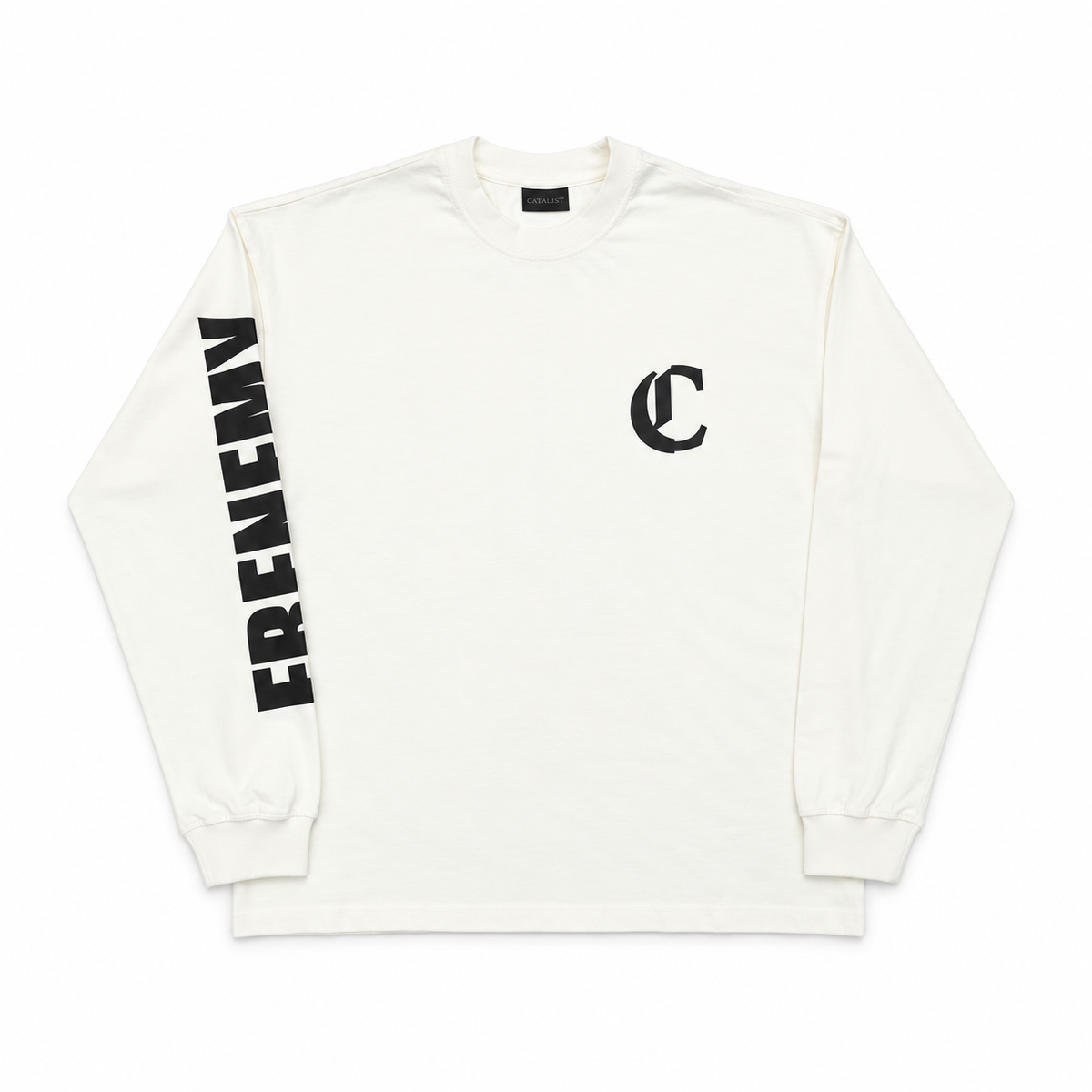FRENEMY L/S TEE – WHITE – front