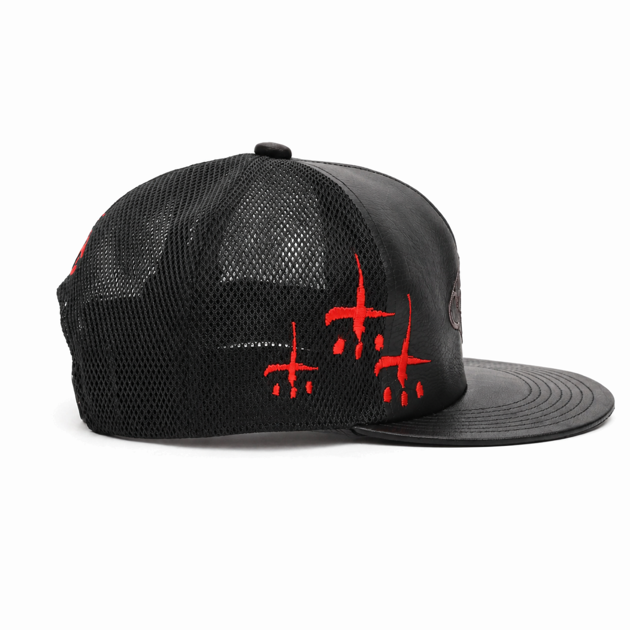 LEATHER SNAPBACK CAP "DIAMOND LOGO"
