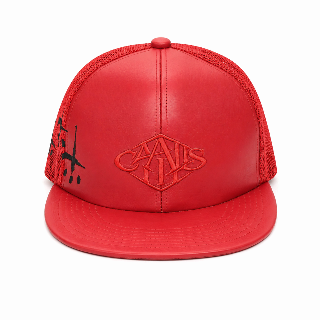 LEATHER SNAPBACK CAP DIAMOND LOGO image 8