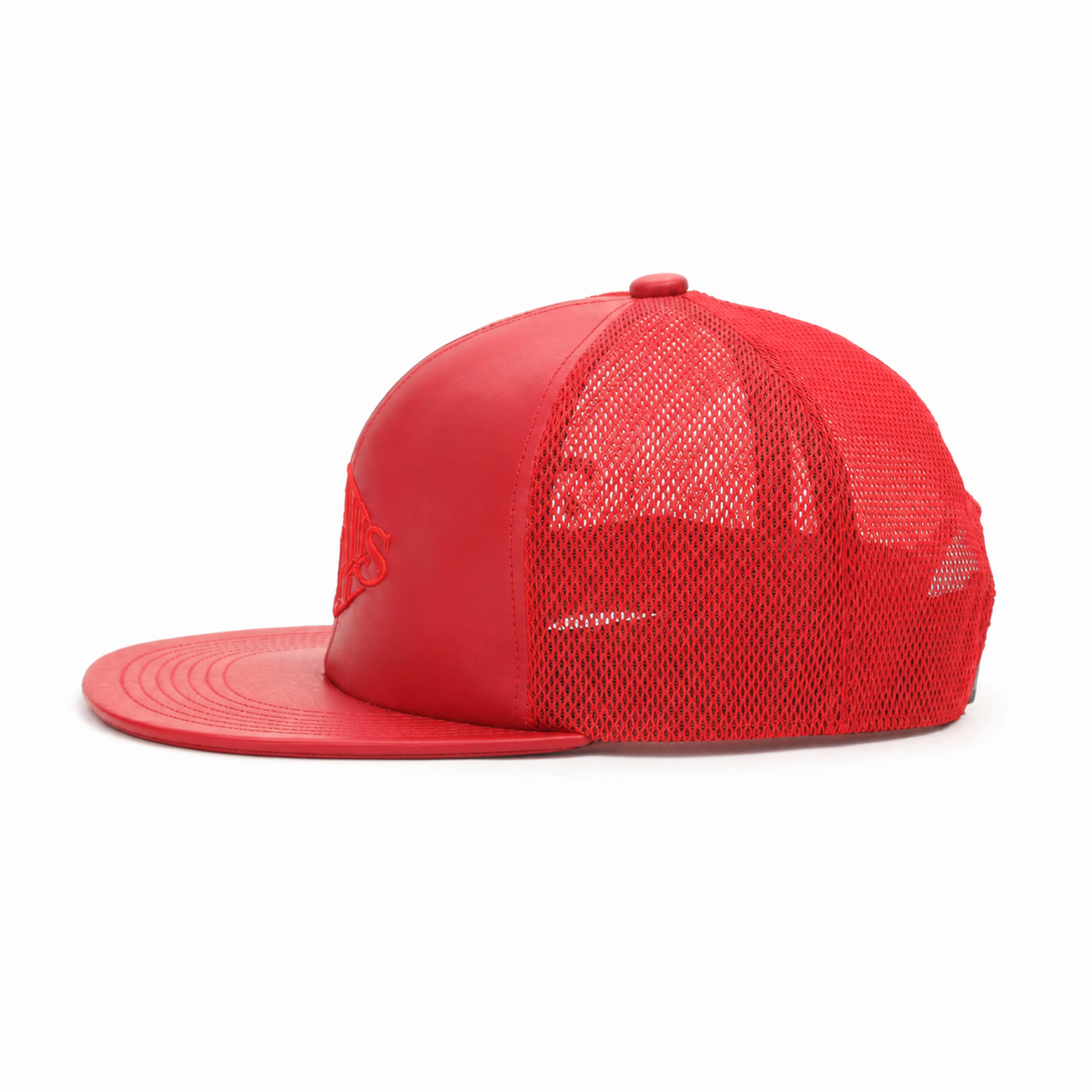 LEATHER SNAPBACK CAP "DIAMOND LOGO"