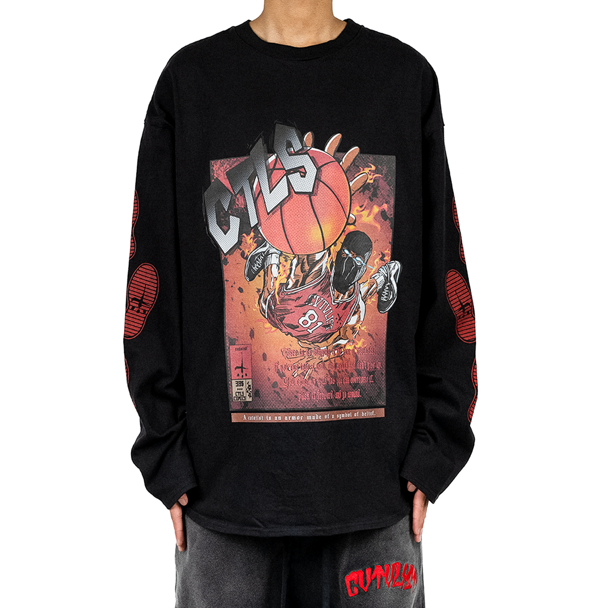 Basket Ball Comics Longsleeve Tee