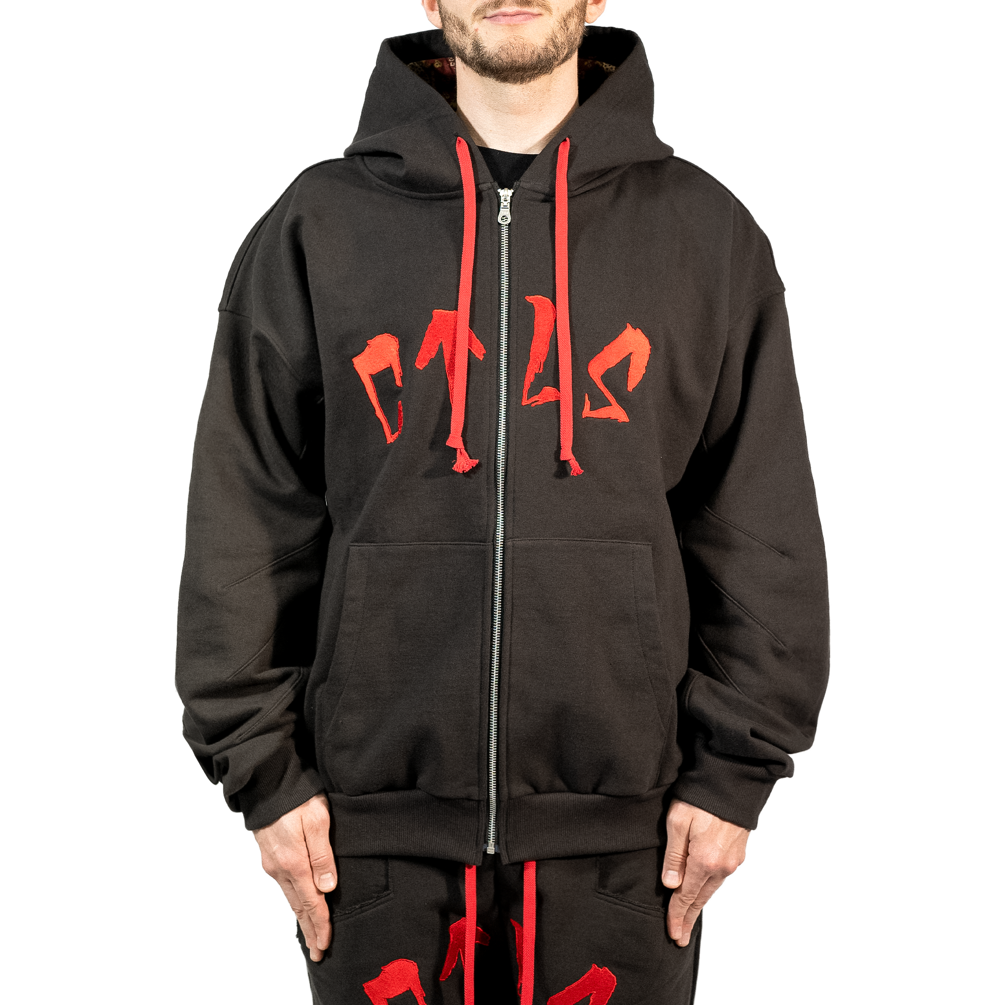 Arched Logo Usual Zip Hoodie